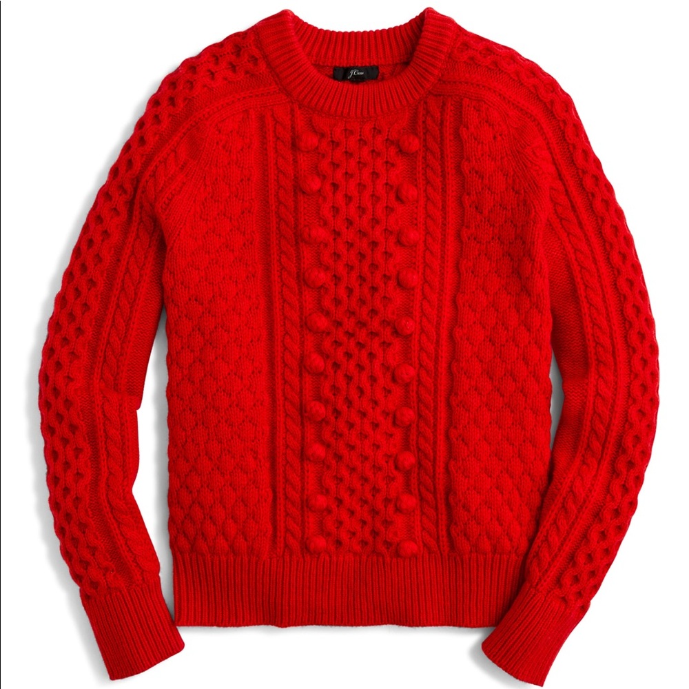 NEW Jcrew Popcorn Cable Knit Sweater (small)